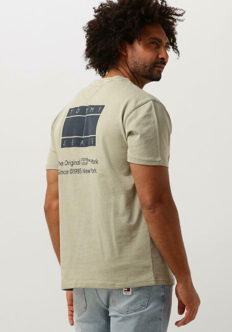 Groene TOMMY JEANS T-shirt TJM REG ESSENTIAL CB FLAG TEE - large