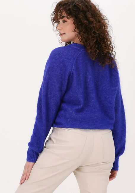 Donkerblauwe SECOND FEMALE Vest BROOK KNIT REVERSE BOXY CARDIG - large