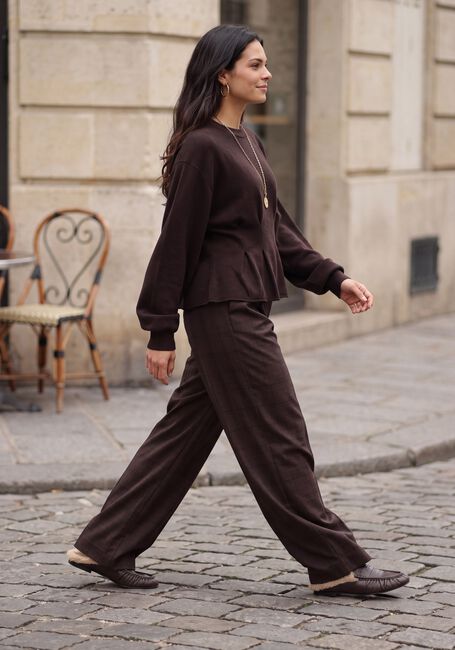 Bruine GESTUZ Broeken GZLAVANA HW PANTS - large