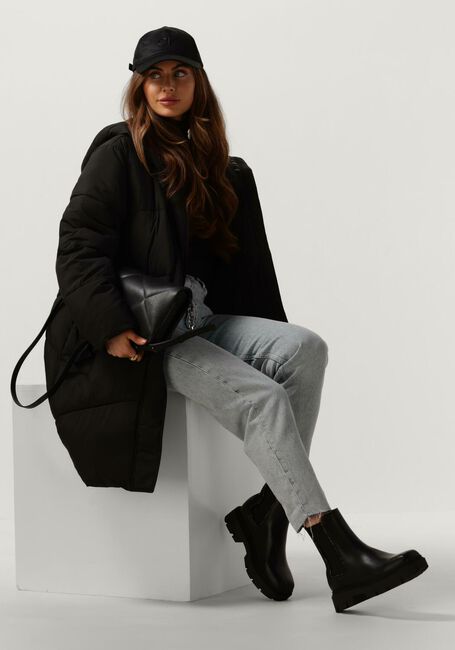 Zwarte CALVIN KLEIN Coltrui MONOLOGO RIB ROLL NECK - large