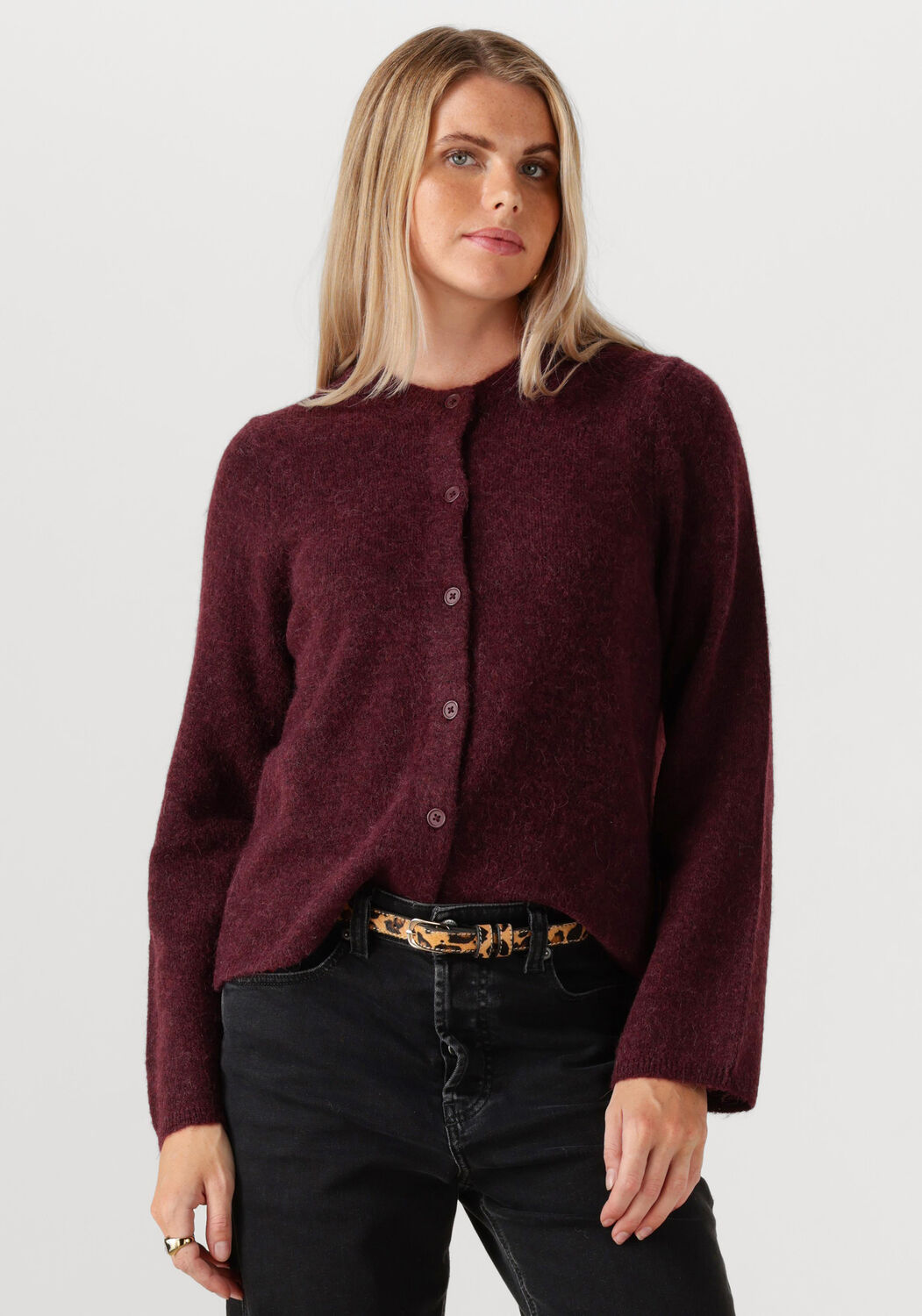 SELECTED FEMME Dames Truien & Vesten Slflulu New Ls Knit Cardigan Bordeaux