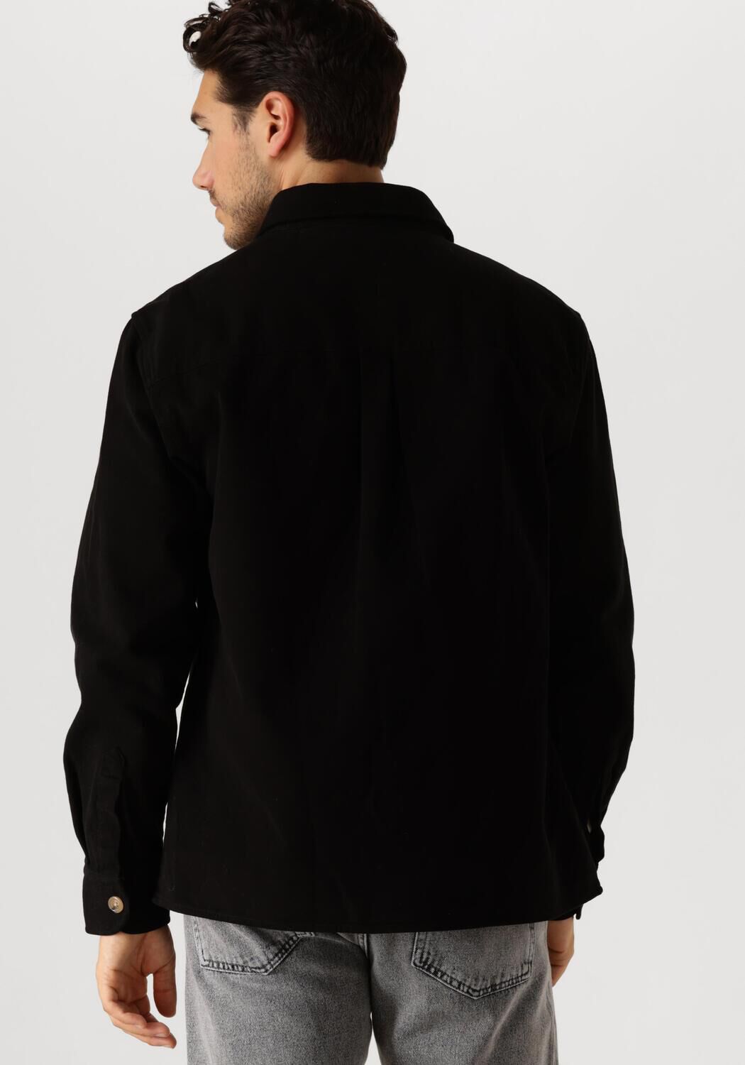 FORÉT Forét Heren Overshirts Fellow Twill Shirt Zwart