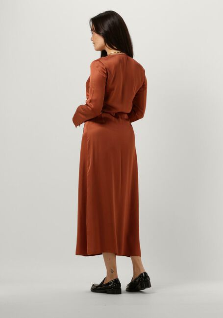Rode MODSTRÖM Midi jurk FLOREMD WRAP DRESS - large