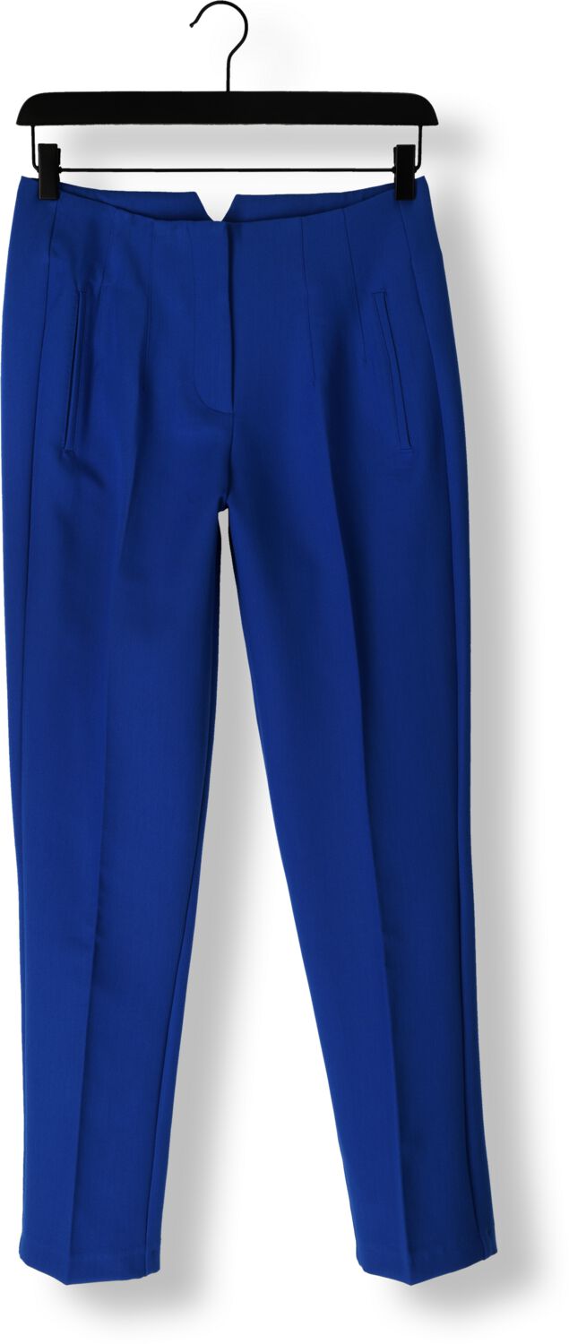 JANSEN AMSTERDAM Dames Broeken Wq440 Woven High Waisted Ankle Pants Blauw