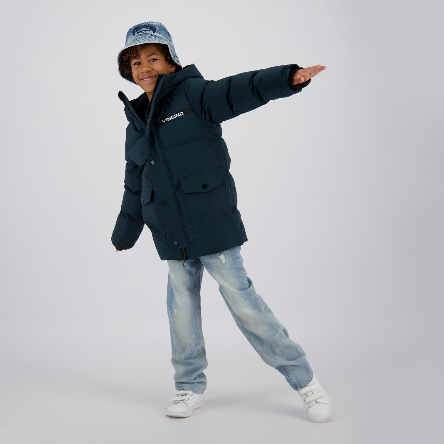 Donkergroene VINGINO Gewatteerde jas TANNER - large