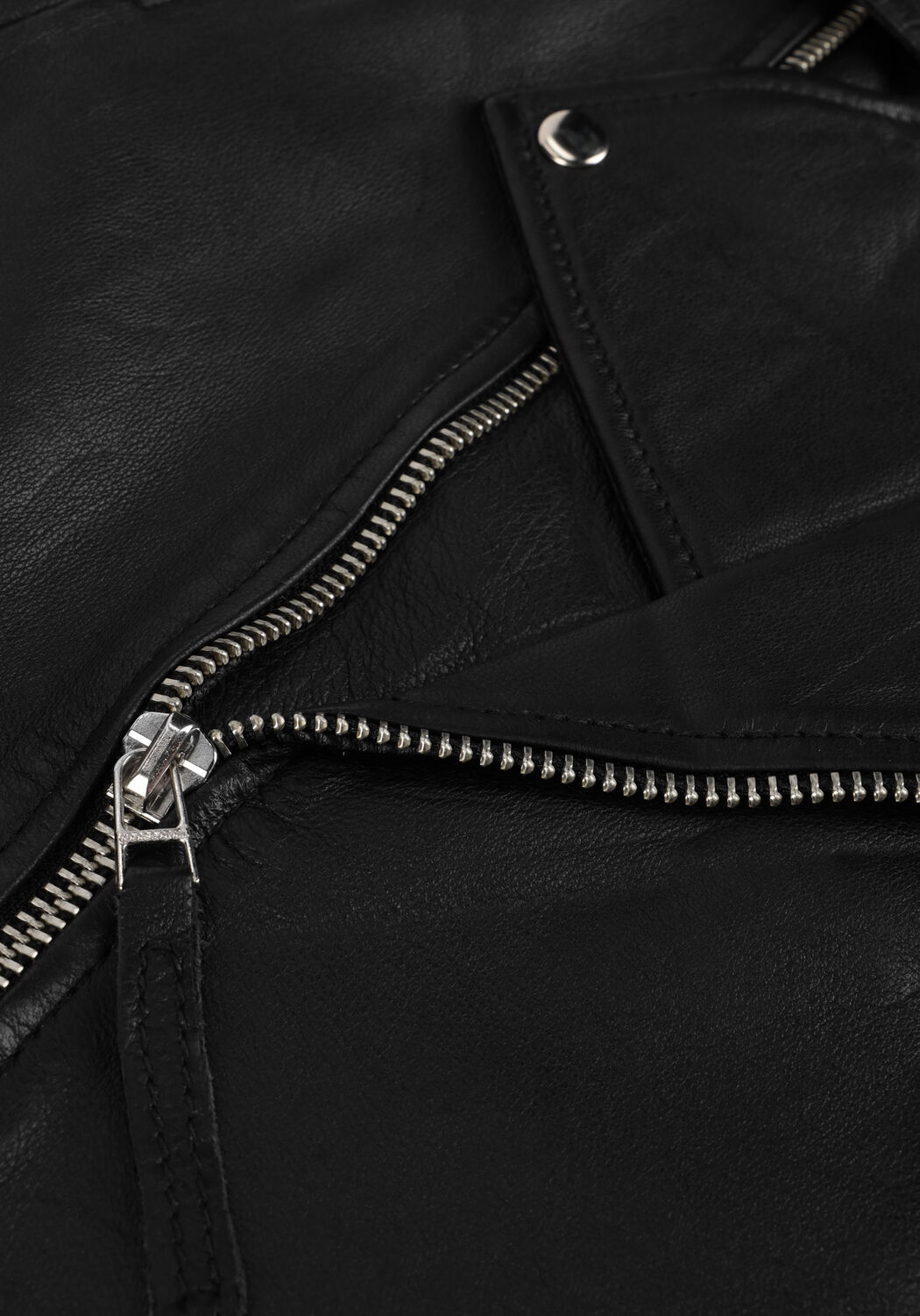 Zwarte GOOSECRAFT Leren jas GC MERCURY BIKER - large