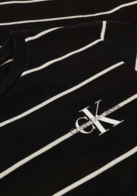 Zwarte CALVIN KLEIN T-shirt PRINT SUNREVEAL STRIPE SS TSHIRT - large