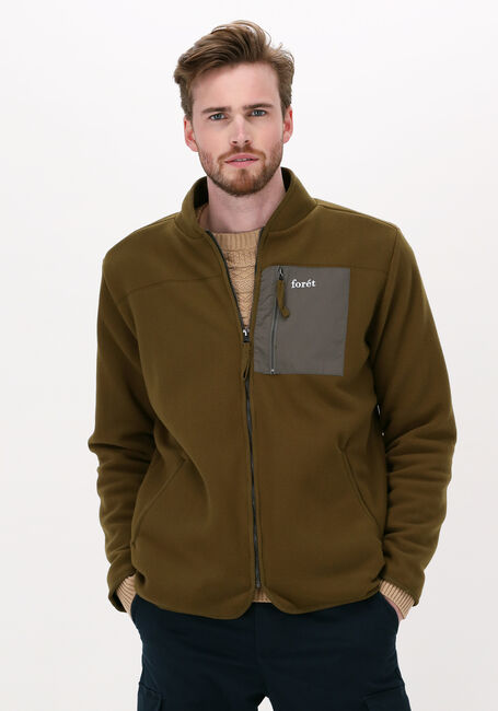 Donkergroene FORÉT Vest SILENCE FLEECE JACKET - large