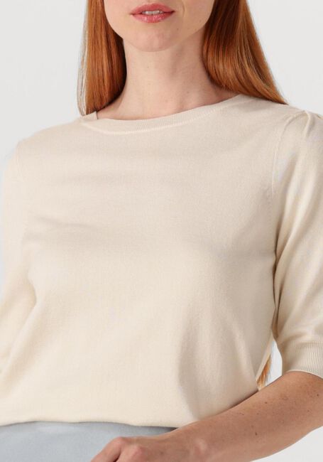 Ecru SUMMUM Top SHORT SLEEVE SWEATER - large