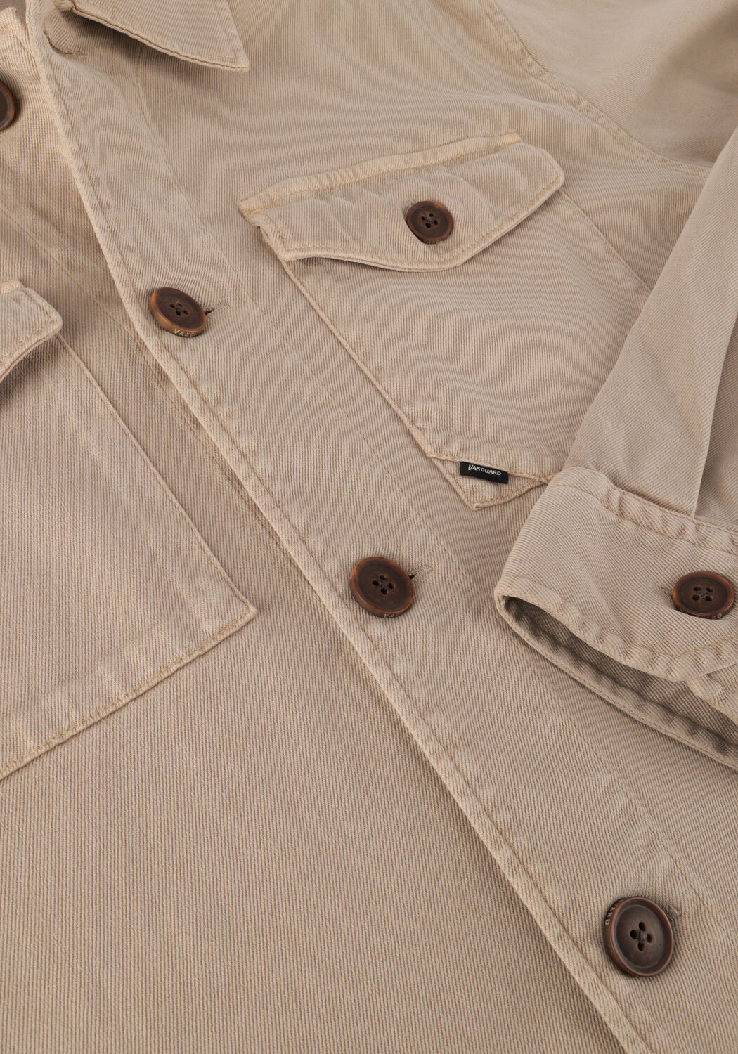 Beige VANGUARD Overshirt LONG SLEEVE SHIRT GOLD TOPAZ SHIRTJACKET - large