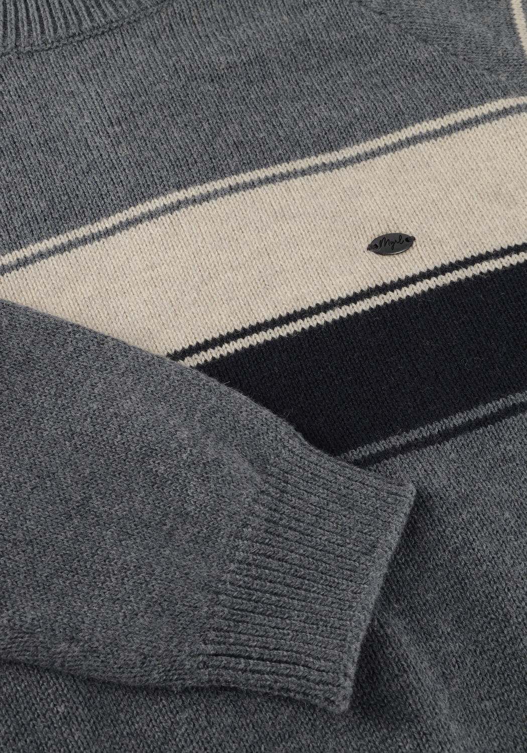 Grijze MAYORAL Trui STRIPES JUMPER - large