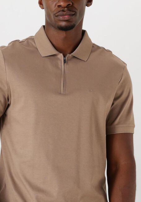 Bruine CALVIN KLEIN Polo LIQUID TOUCH WELT ZIP POLO - large