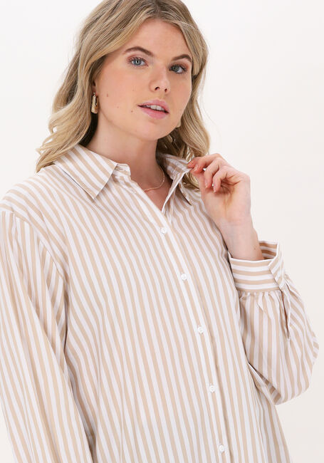 Beige OBJECT Mini jurk OBJANNIS L/S SHIRT - large