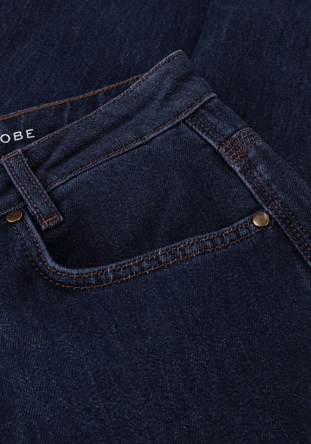 Donkerblauwe MY ESSENTIAL WARDROBE Straight leg jeans MWKARLI 139 HIGH WIDE DECO - large