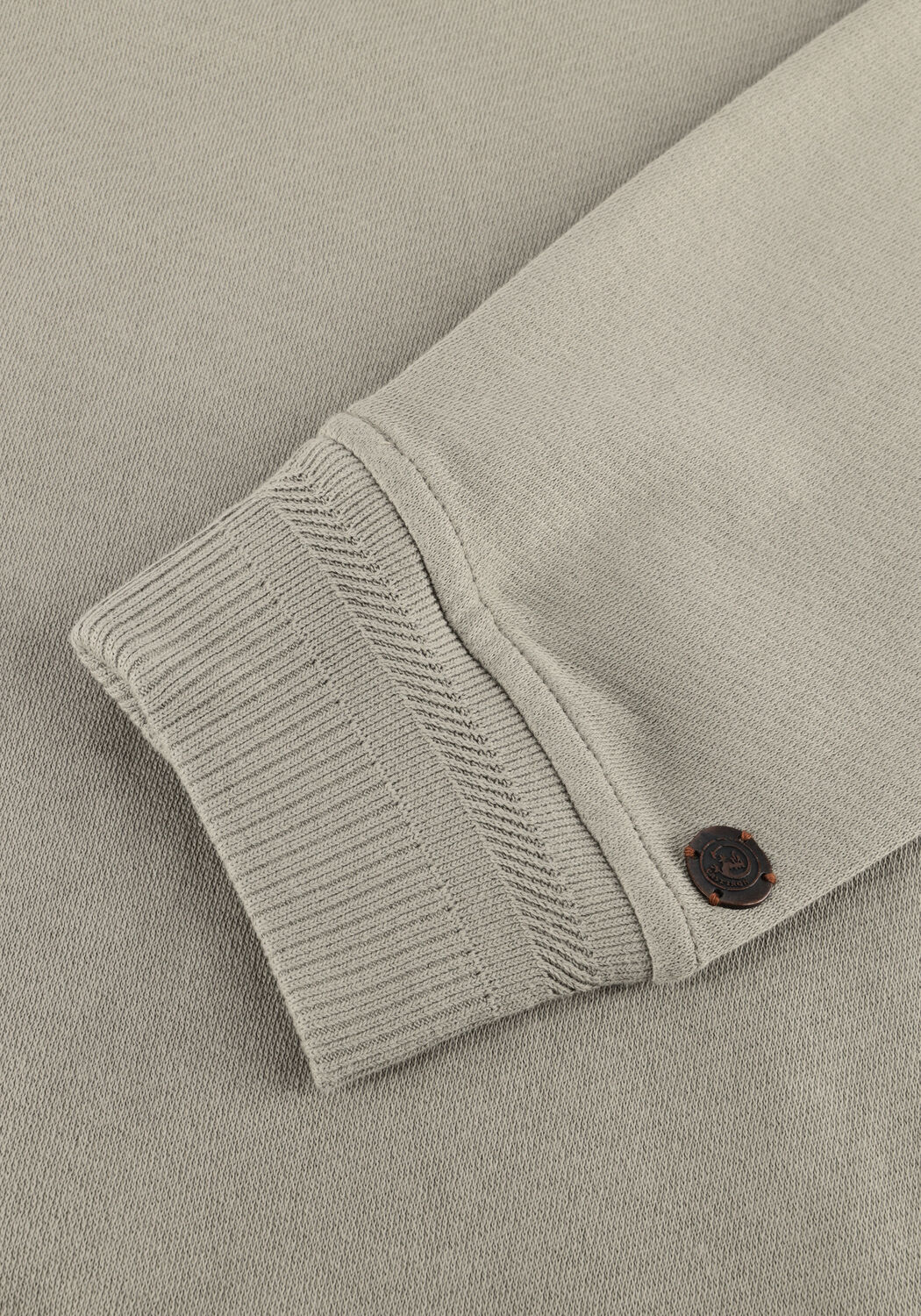 Khaki CAST IRON Sweater REGULAR FIT TWILL - large