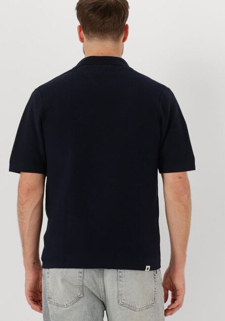 Donkerblauwe ANERKJENDT Polo AKSVEND S/S KNIT SHIRT - large