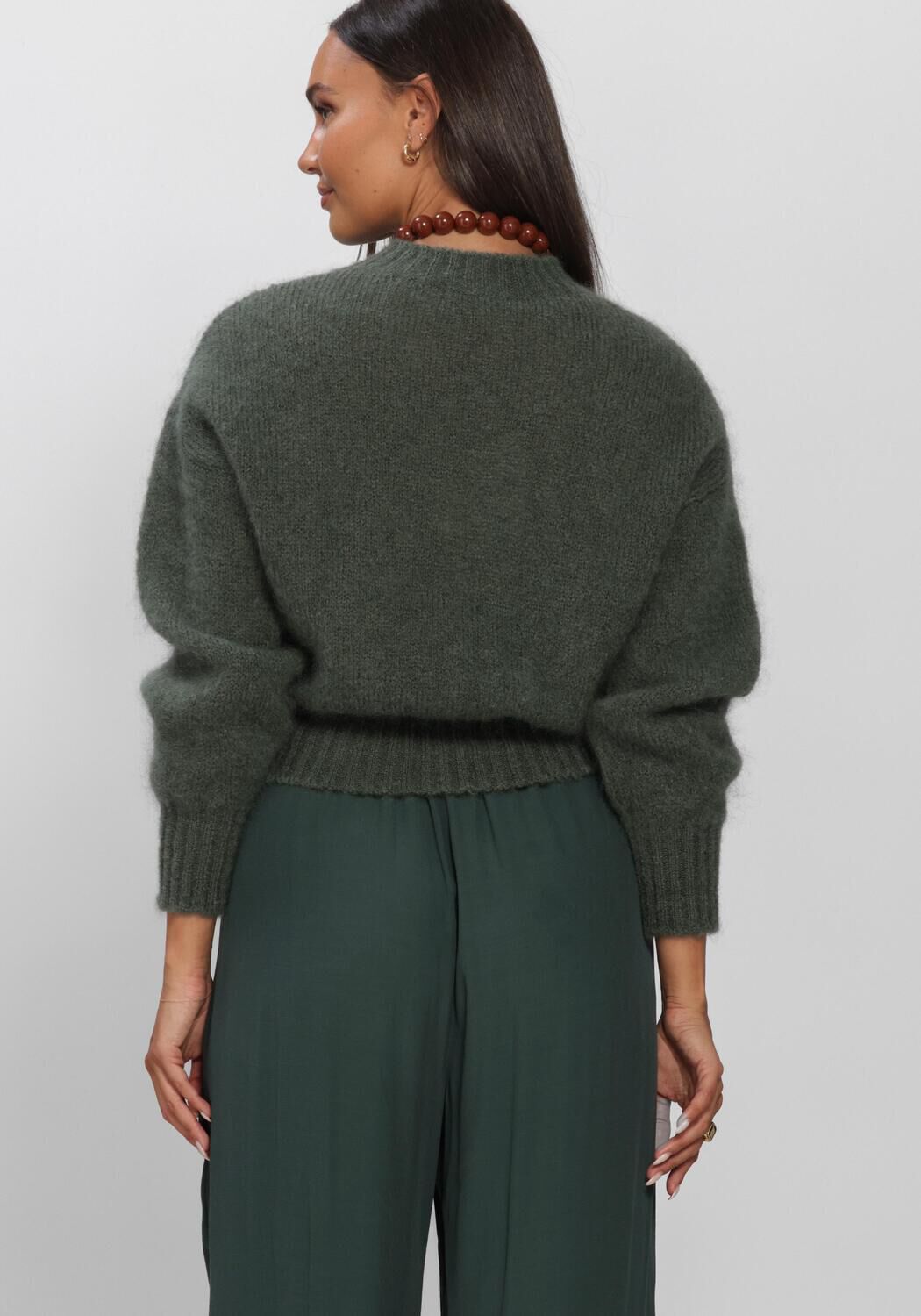 Donkergroene BY-BAR Trui SONNY PULLOVER - large