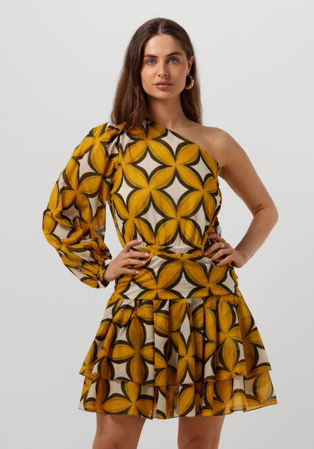 Gele AMAYA AMSTERDAM Mini jurk CHERRY DRESS - large