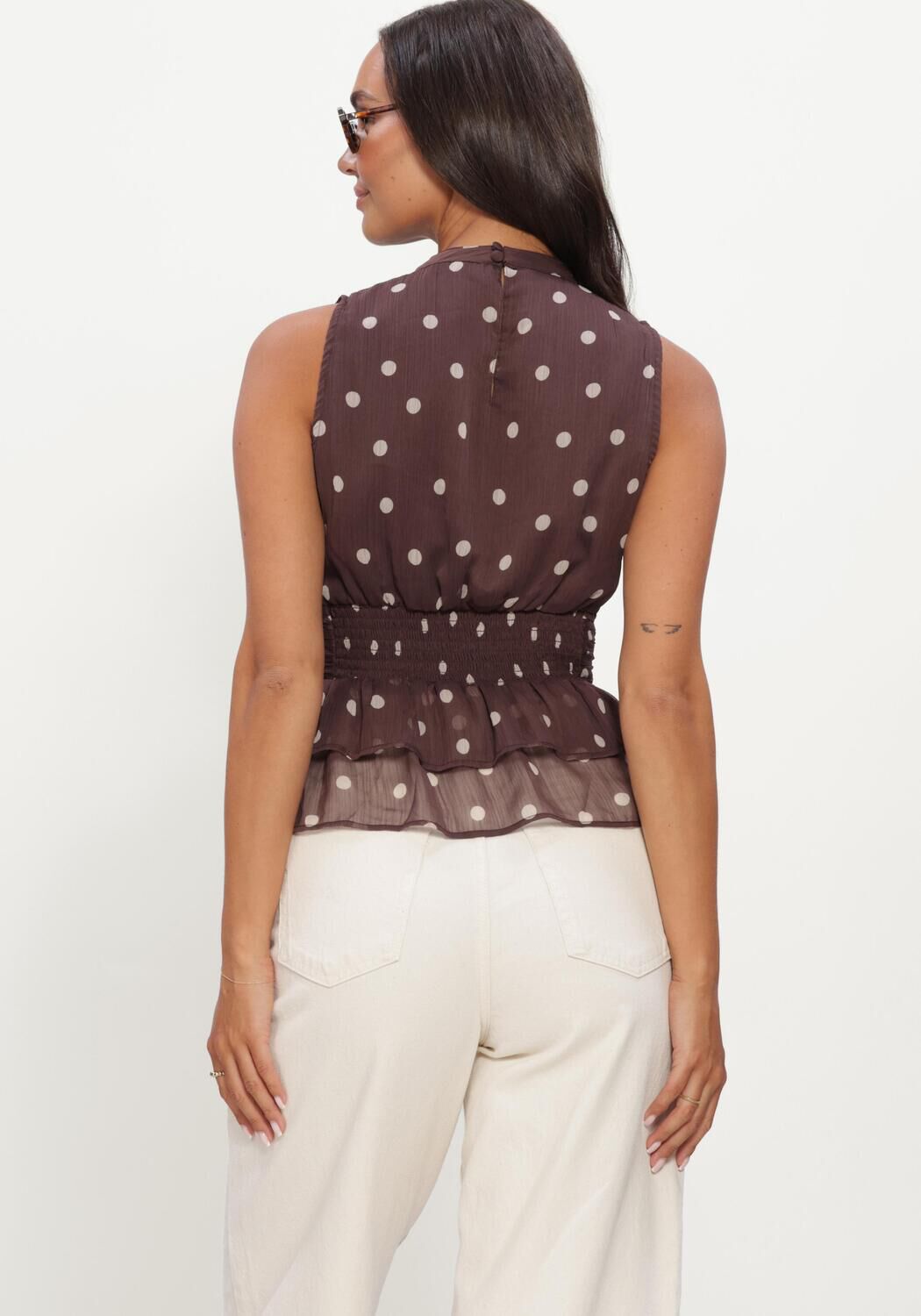 Bruine NEO NOIR Top ANSOL BIG DOT TOP - large