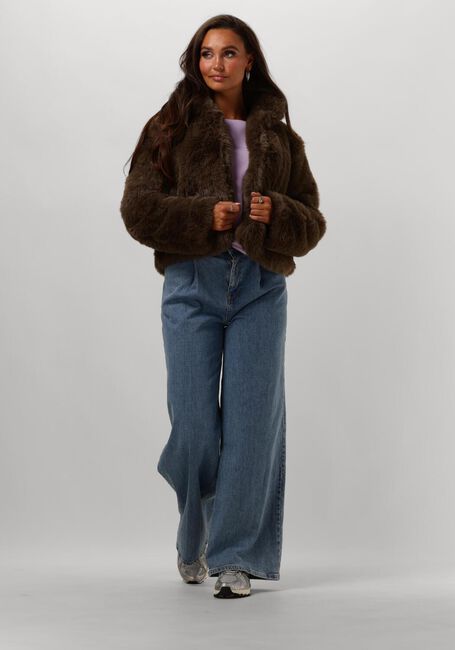 Taupe MODSTRÖM Faux fur jas LOUISAMD JACKET - large