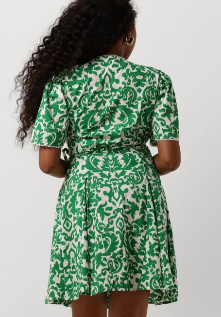 Groene Y.A.S. Mini jurk YASGREENA 2/4 WRAP DRESS - large