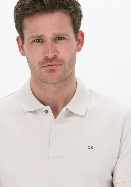Beige CALVIN KLEIN Polo STRETCH PIQUE SLIM POLO - large