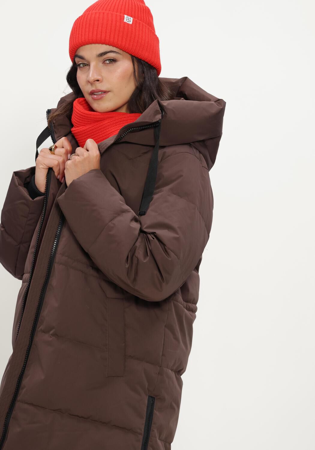 Bruine MSCH COPENHAGEN Gewatteerde jas MSCHMOLA PAVINARIA JACKET - large