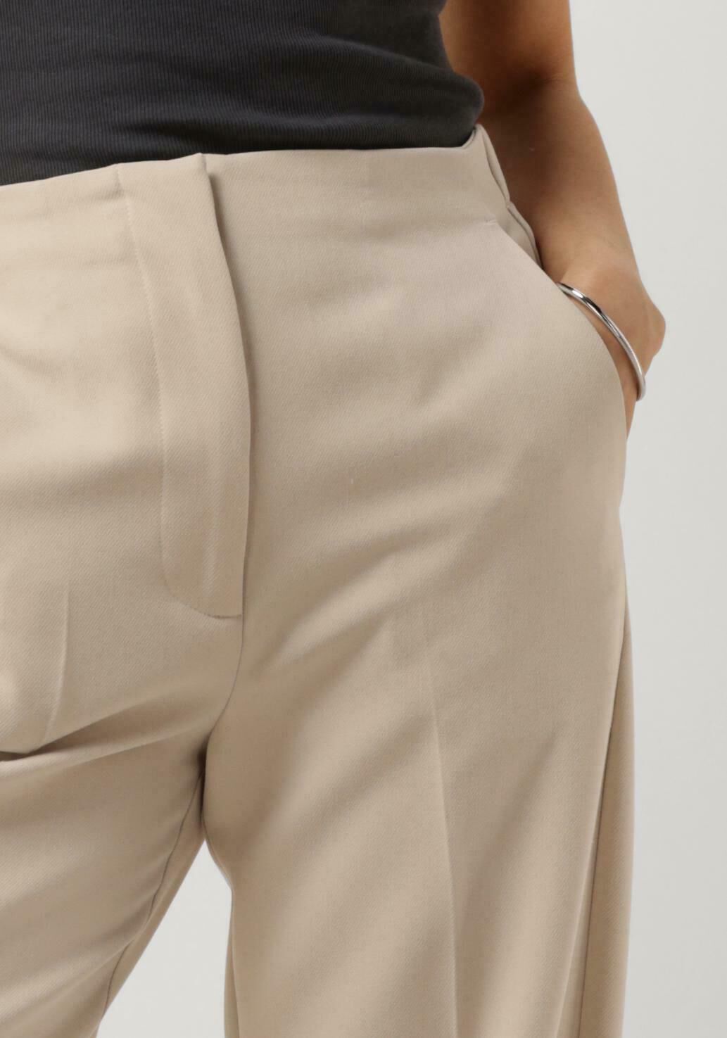 SECOND FEMALE Dames Broeken Evie Classic Trousers Beige