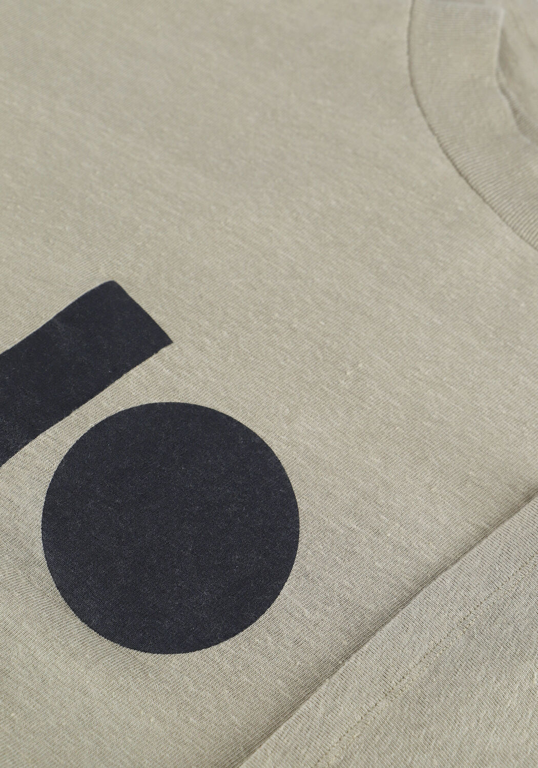 Groene 10DAYS T-shirt HIGH NECK TEE LINEN - large