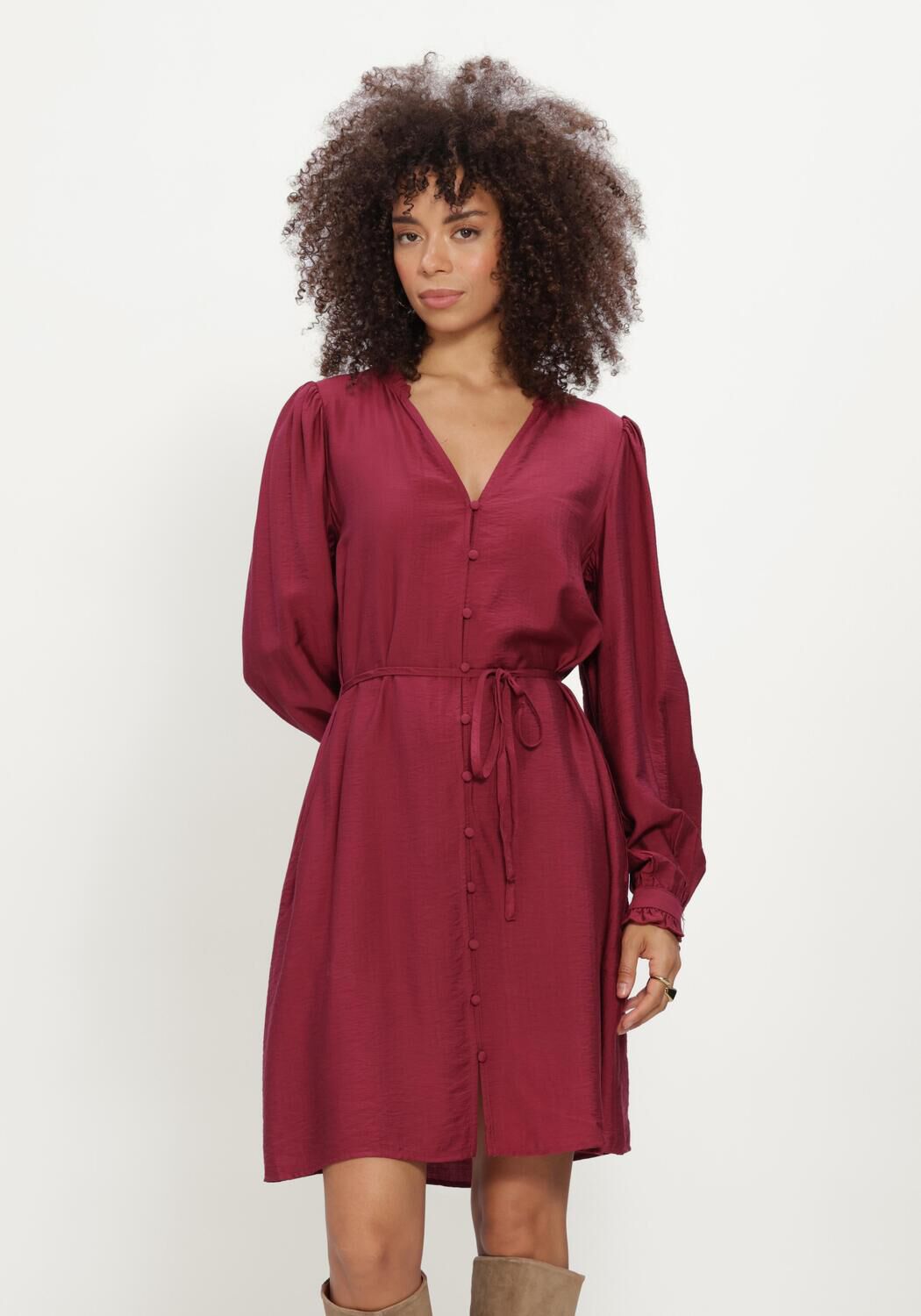 Bordeaux MSCH COPENHAGEN Midi jurk MSCHMYLA PENINNA DRESS - large