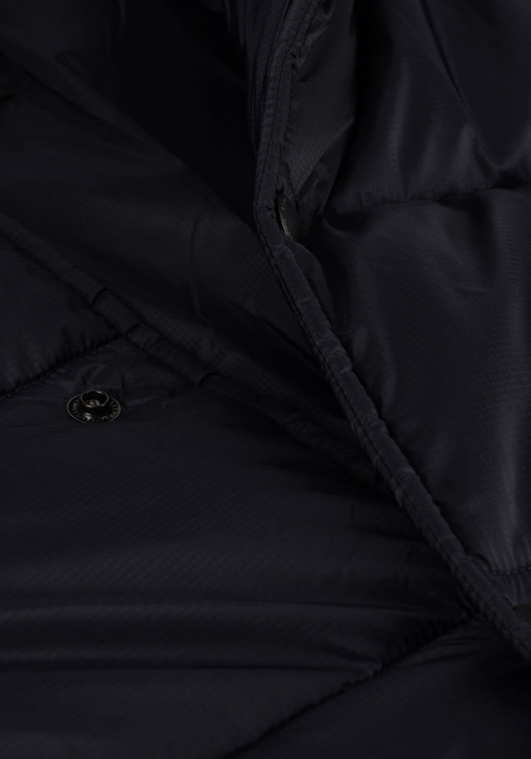 Donkerblauwe PS PAUL SMITH Gewatteerde jas MENS FIBRE DOWN HOODED PUFFER - large