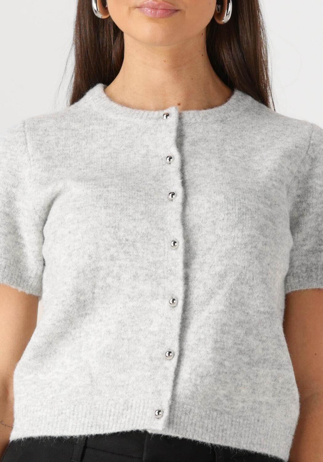 NEO NOIR Dames Truien & Vesten Mitta Knit Cardigan Lichtgrijs