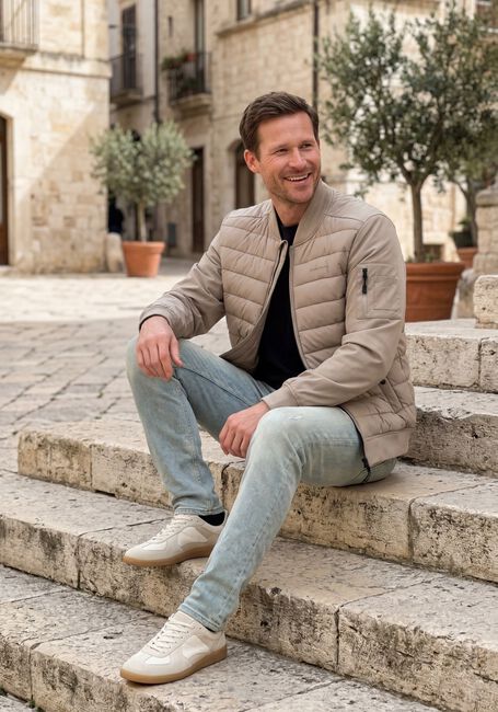 Beige PURE PATH Jack SOFTSHELL PADDED JACKET - large