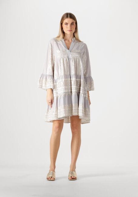 Lichtgrijze GREEK ARCHAIC KORI Mini jurk 330681 - large