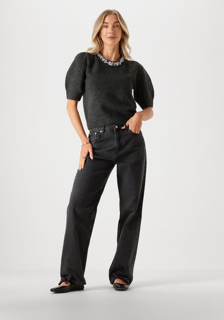 Donkergrijze NEO NOIR Trui MAIA STONE KNIT BLOUSE - large