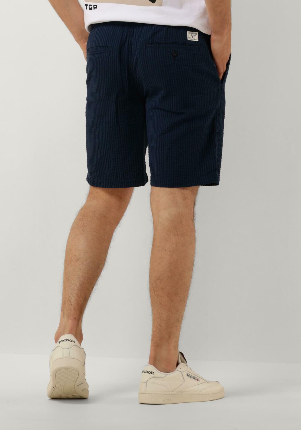 BUTCHER OF BLUE Heren Broeken Loner Mk 2 Seersucker Short Blauw