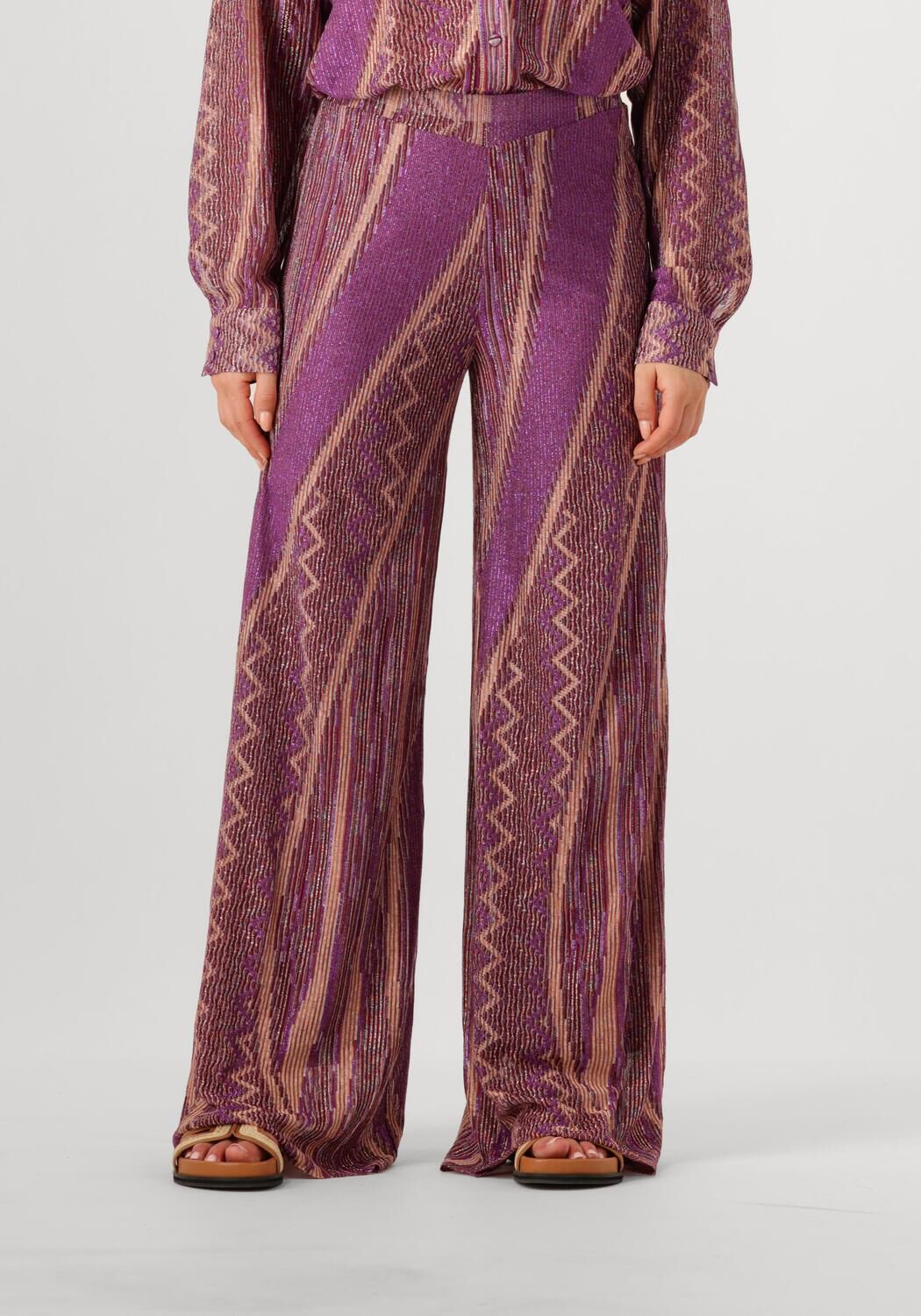 AMAYA AMSTERDAM Dames Broeken Jo Metallic