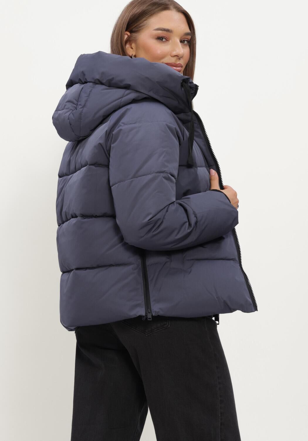 Donkerblauwe MSCH COPENHAGEN Gewatteerde jas MSCHPAVINARIA SHORT JACKET - large