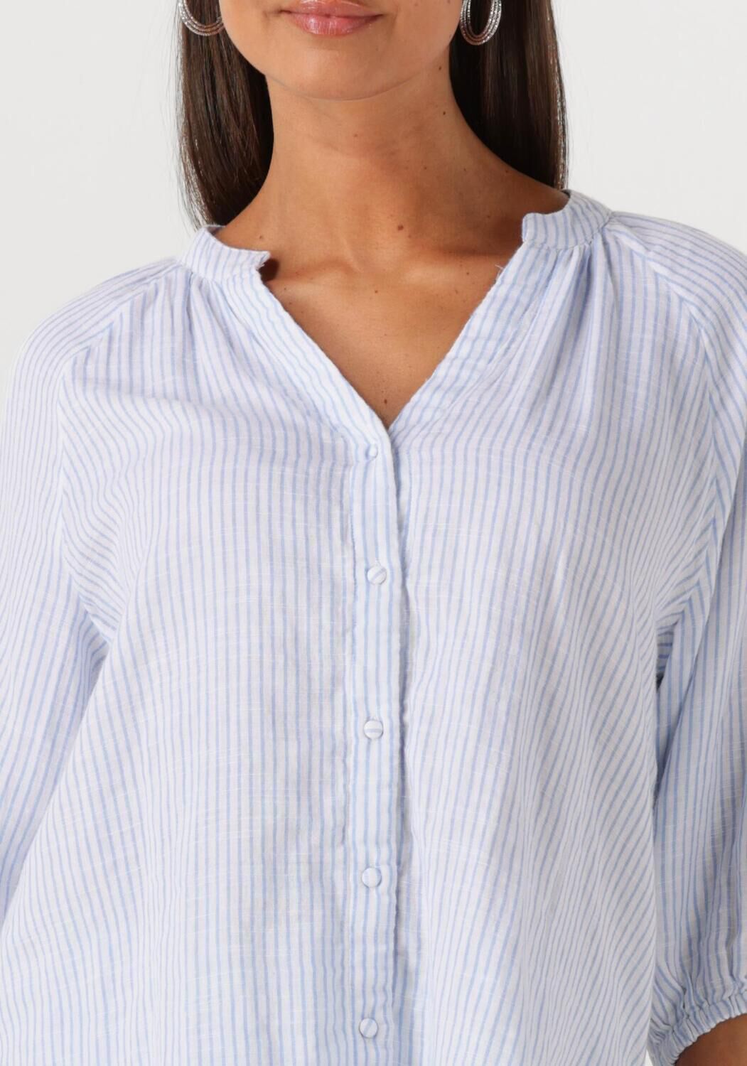 SELECTED FEMME Dames Blouses Slfalberta 3 4 Stripe Shirt Noos Lichtblauw