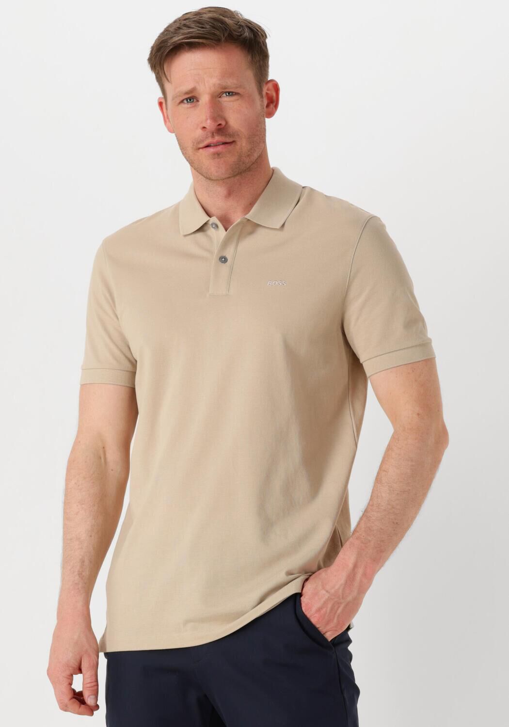 BOSS BLACK Heren Polo's & T-shirts Pallas Beige
