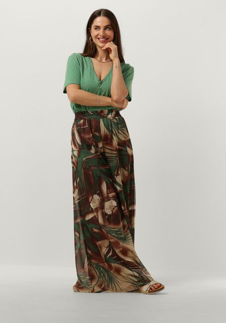 Groene ACCESS Top SHORT-SLEEVE V BLOUSE - large