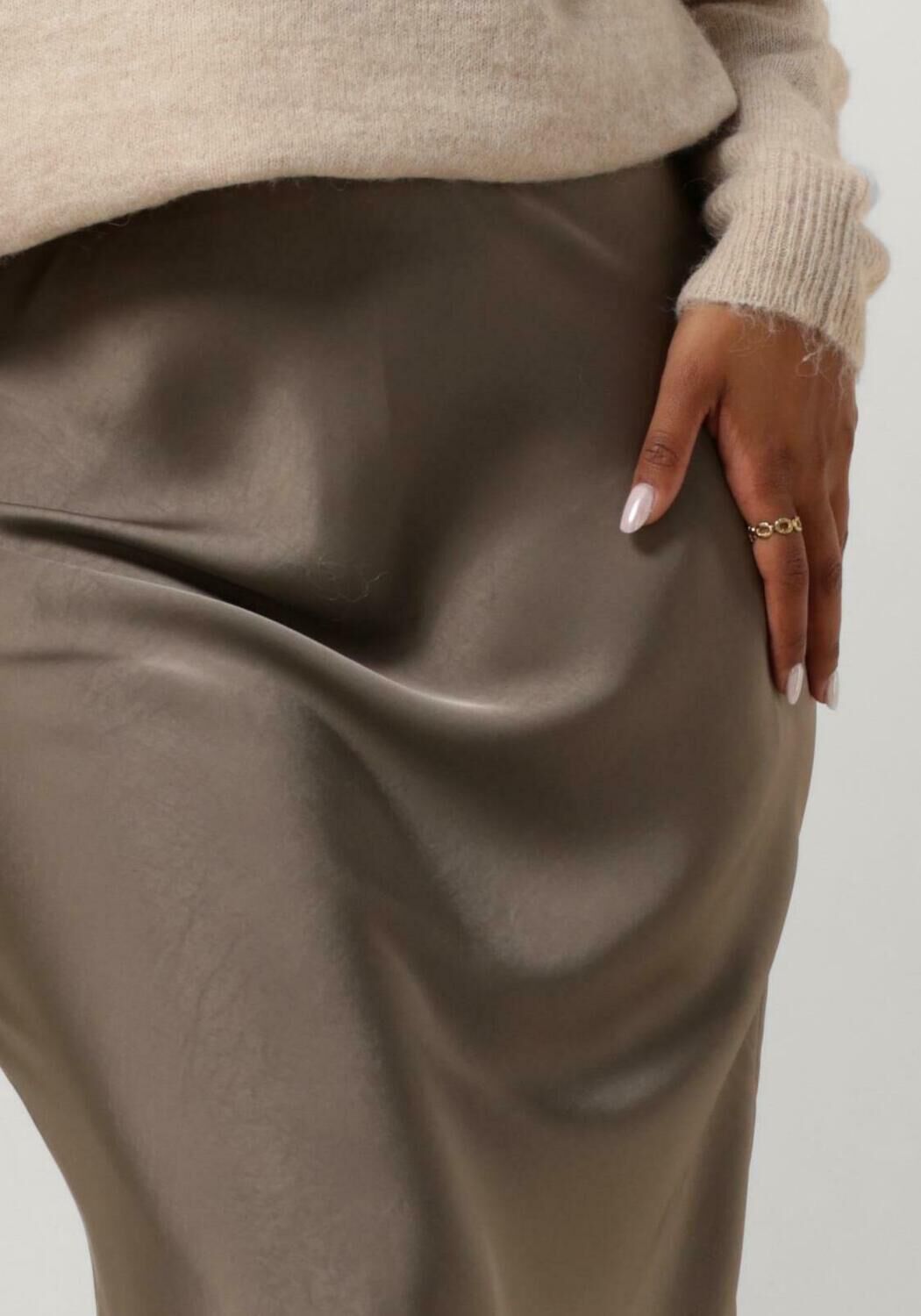 NEO NOIR Dames Rokken Vicky Heavy Sateen Skirt Grijs
