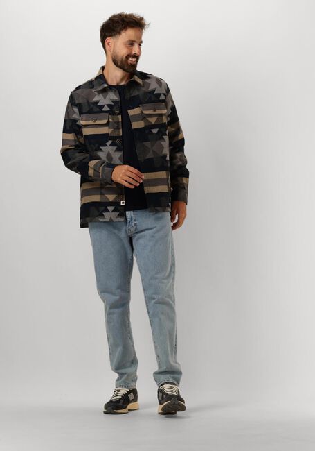Blauwe ANERKJENDT Overshirt AKOSCAR BIG SIZE INKA - large