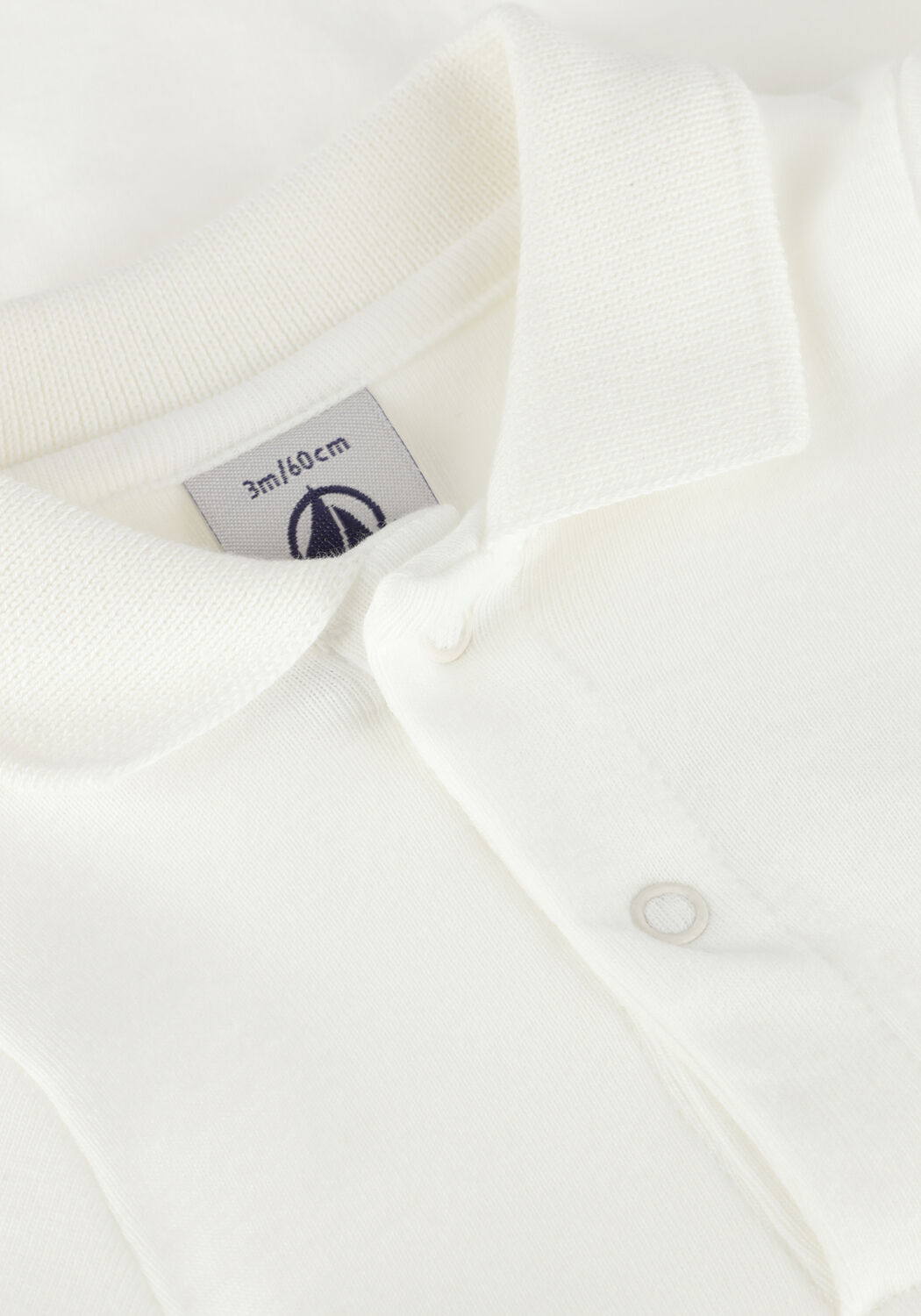 Witte PETIT BATEAU Rompers BODY ML COL POLO - large