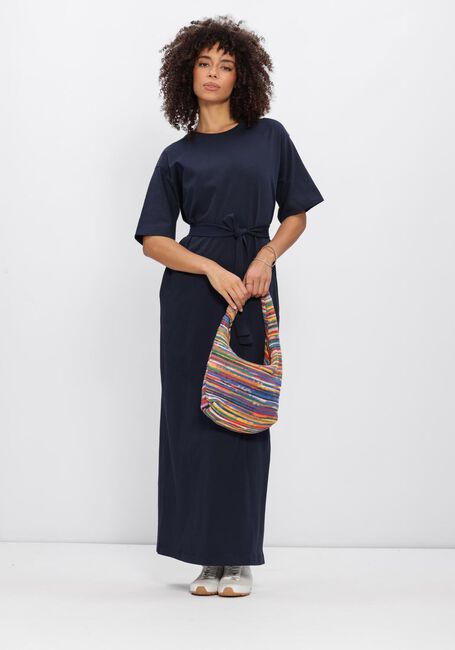 Donkerblauwe SELECTED WOMEN Maxi jurk SLFESSENTIAL SS POCKET ANKLE DRESS - large