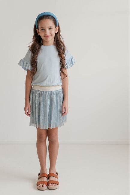Zilveren LIKE FLO Minirok SARA FLO PLISSE SKIRT - large