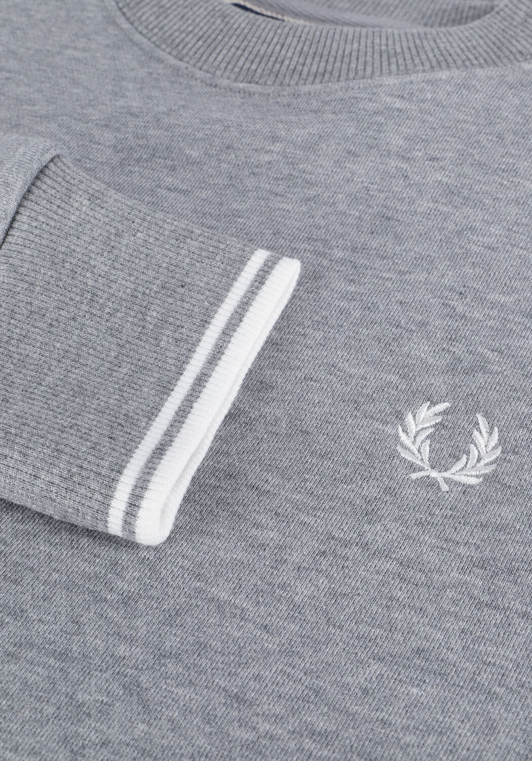 Grijze FRED PERRY Trui CREW NECK SWEATSHIRT - large