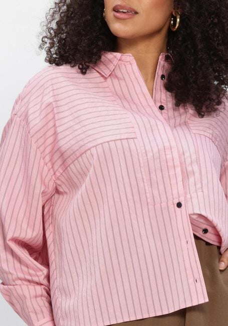 Roze ANOTHER LABEL Blouses ALCHERREE FINE STRIPE SHIRT L/S - large