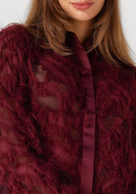 Bordeaux SELECTED WOMEN Blouses SLFMYLINE LS FLUFFY CROPPED SHIRT - large
