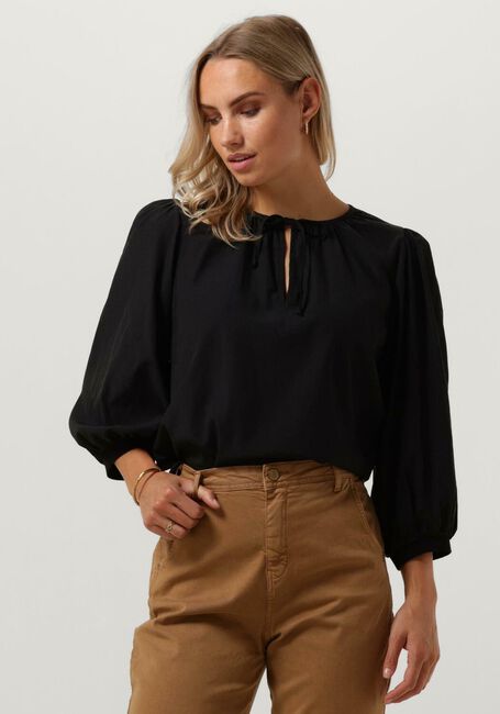 Zwarte SUMMUM Top TOP SHORT SLEEVES MODAL BLEND - large